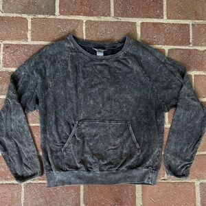 Hard Tail Forever Gray Crew Neck Lightweight Oversized Sweatshirt / Top